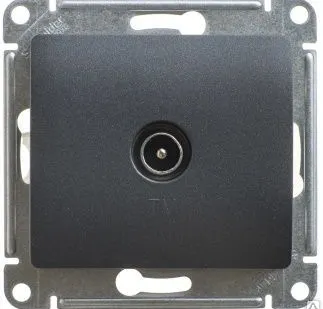 фото GLOSSA TV РОЗЕТКА проходная 4DB, АНТРАЦИТ в рамку