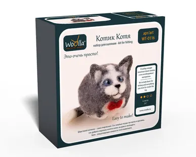 фото "Woolla" WT-0116 "Котик Котя" набор для валяния .
