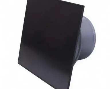 фото Накладной вентилятор MM-P 06 стекло квадрат черный матовый d100 MMotors JSC