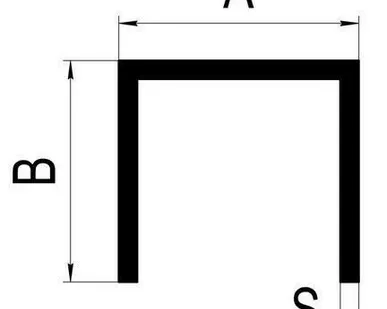 фото Швеллер 20х20х20х1,5 мм (Анод Серебро) алюминиевый с анодированным покрытием, АД31Т1, длина 3,0 м и 6,0 м