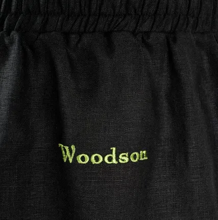 Фото №4 Комплект Банщика WoodSon чёрный лен с цветной полосой (рубашка, брюки, р. 46-48, арт. WKB1)