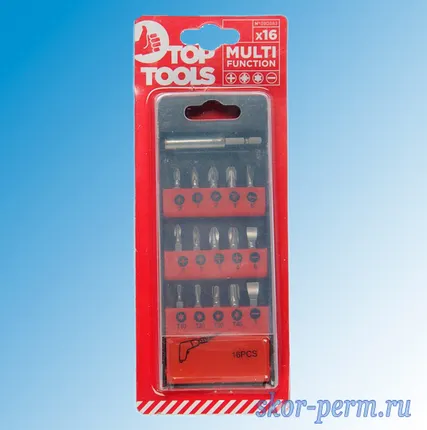 Фото №2 Биты набор (16 предметов 25 мм с магнитным адаптером) Top Tools