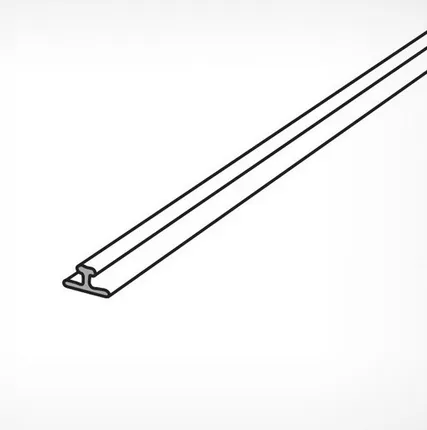 Фото №0 Т-профиль пластиковый для крепления разделителей на полке T-RAIL10, длина 1000 мм