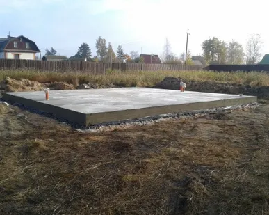 фото Подливка фундамента