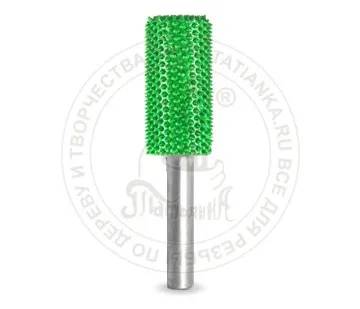 фото 6C58-70 - Цилиндр, Ø хвостовика 6мм, Ø фрезы X 15,87мм, L фрезы 31,75мм (coarse/зеленая)