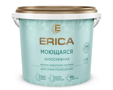 фото Краска вд моющ 13кг ВД-АК белоснежная мат ERICA (1/45) П '