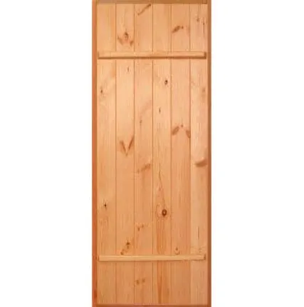 Фото №0 Входная дверь банная массив сосны