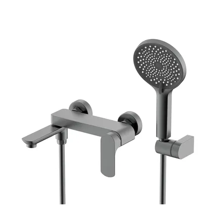 Фото №0 Смеситель для ванны RAGLO R03.30.09 с поворотным изливом 190 мм, цвет: графит