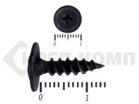 фото Саморез с прессшайбой острый Чёрный фосфат 4,2х16 (12000шт)