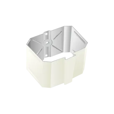 Фото №0 Прямоугольный Держатель трубы (на кирпич) 76x102 RAL 9003 белый