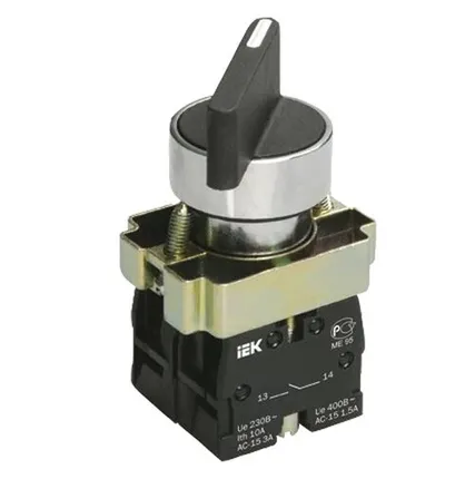 Фото №0 Переключатель LAY5-BJ33 3 положения "I-0-II" длин ручка ИЭК (BSW70-BJ-3-K02)