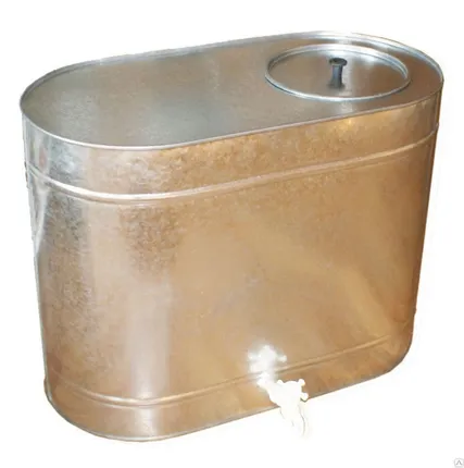 Фото №0 Бак оцинкованный овальный 120л с крышкой и краном