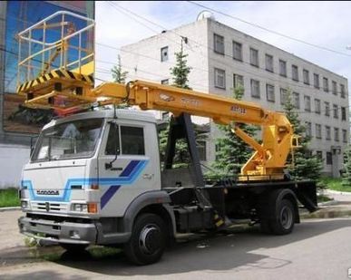 фото Автогидроподъемник ПСС-131.22Э (АПТ-22) на шасси КАМАЗ-4308