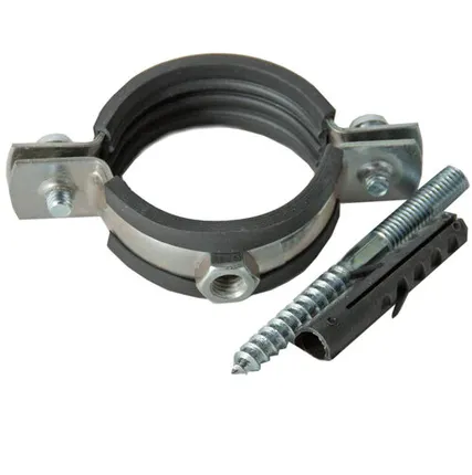 Фото №0 Хомут 3/4" с резиновым уплотнителем (Д=25мм) (болт+дюбель) металл