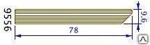 Фото №0 Плинтус TWINSON 78х10х6000 мм, 8 цветов