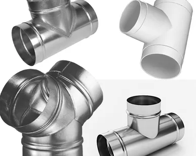 фото Тройник круглый TK Ø630/Ø355 оцинкованный 0,5 мм