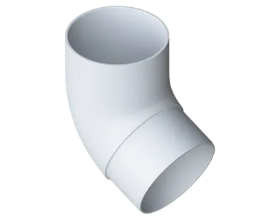 фото БЕЛЫЙ Колено трубы 67* ПВХ колл. ЭЛИТ 16шт/уп АЛЬТА-ПРОФИЛЬ