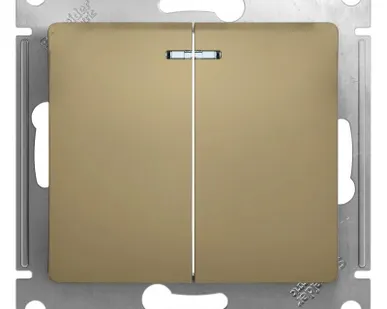 фото Механизм выключателя 2-кл. СП Glossa 10А IP20 (сх. 5а) 10AX с подсветкой титан SchE GSL000453