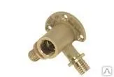 фото Тройник угловой с настенным креплением, латунь, ф16 мм