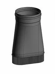 фото Переходник с овала 120х240 на D200, СТАНДАРТ AISI 304, 0,8мм (ТиС)