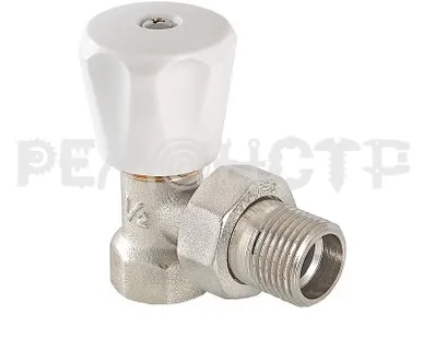 фото Клапан ручной регулировочный для радиатора, угловой 1/2' (компактный) VALTEC (8/120) VT.007.LN.04 П