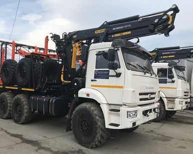 фото Лесовозы Камаз 43118, 2020 г.в. с манипуляторами от завода изготовителя