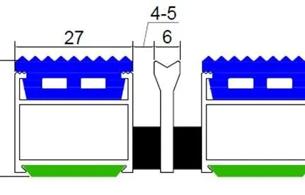 Фото №0 Грязезащитная алюминиевая решетка СТРИТ ПРЕМИУМ 26 резина+скребок