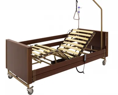 фото Кровать электрическая YG-1 с деревянными ламелями, ЛДСП, цвет коричневый + матрас (МE-4024M-11)