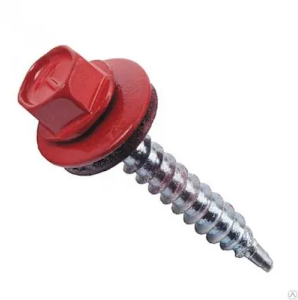 Фото №0 Саморез 4,8х29 мм красный (упаковка 250 шт) RAL 3003