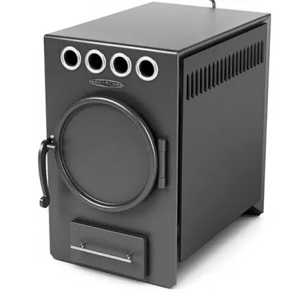 Фото №0 Печь отопительная ТМФ Нормаль-2 Турбо антрацит труба сзади