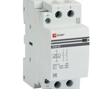 фото Контактор модульный КМ 63А 2NО (2 мод.) EKF km-2-63-20
