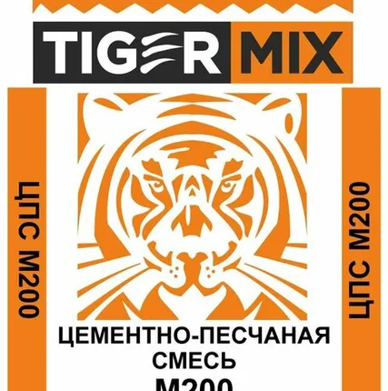 Фото №0 Смесь цементно-песчаная 25 кг TigerMix М200
