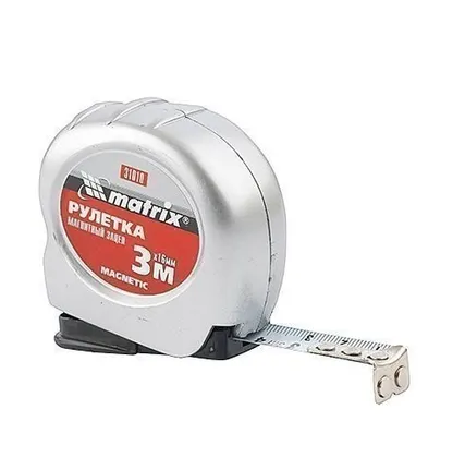 Фото №0 Рулетка Magnetik магнитный зацеп 3м 16мм MATRIX