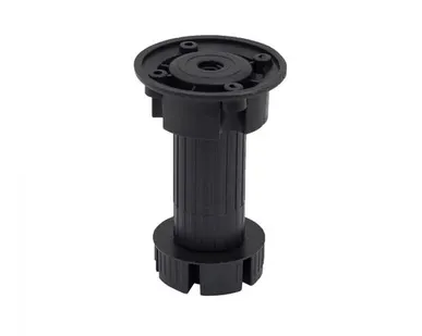 фото Опора кухонная пласт. h100 трехсоставная, черный AKS (1 уп. = 250 шт.)