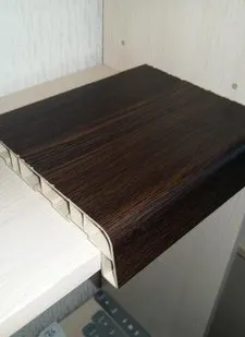фото Подоконник ПВХ Brusbox Темный дуб