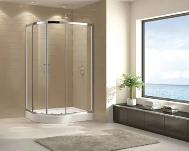 фото Душевой уголок Cezares Eco 100x80 см текстурное стекло ECO-RH-2-100/80-P-Cr