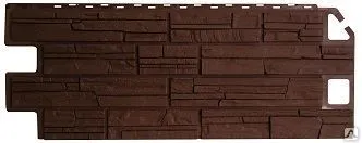 Фото №0 Фасайдинг Дачный Сланец Коричневый