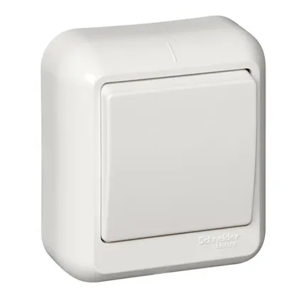 Фото №0 Выключатель 1-кл. ОП Прима 6А IP20 250В бел. (опт. упак.) SchE A16-051-B