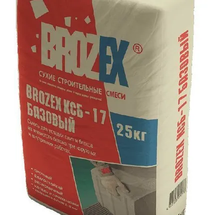 Фото №0 Клей для ячеистых блоков Brozex КСБ-17 Зимний 25 кг 1уп= 48 шт.