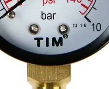 фото Манометр вертикальный 10 бар 1/4 (РАДИАЛЬНЫЙ) Y-50T-10