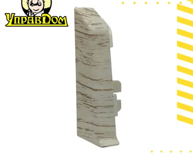 фото Плинтус Deck Торцевой лев. DECK 55 мм/ 2 Livadia Sherlock Серое дерево