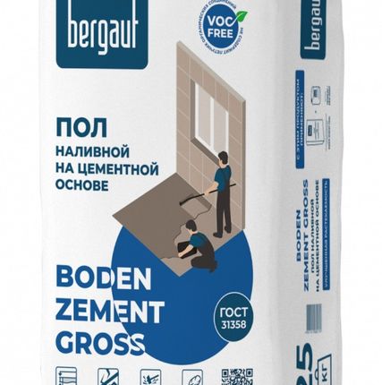 Фото №0 Ровнитель Bergauf Boden Zement Gross, 25 кг