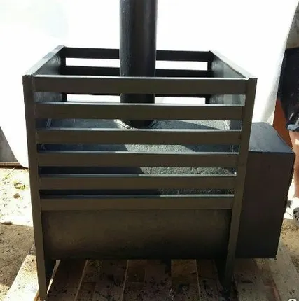 Фото №0 Печь банная вертикальная, открытая каменка