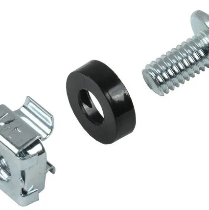 Фото №0 Набор винта с головкой под крестовую отвертку встраиваемая гайка для крепления на 19дюйм профиль (уп.1шт.) ITK ITK-HP-28