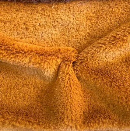 Фото №0 Искусственный мех под кролика 280 г/м2, ворс 9 мм, золотой