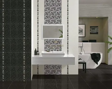 фото Декор напольный (панно) Carrara св.-бежевый, св.-голубой 88х88