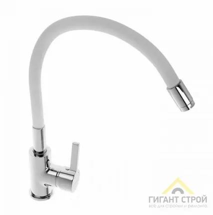 Фото №0 Смеситель д/кухни ACCOONA A9890G с силик. изливом белый Латунь