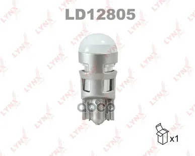 фото Лампа Светодиодная Led W5w T10 12V W2,1X9,5D Smdx1 6500K LYNXauto арт. LD12805