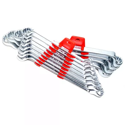 Фото №0 Набор ключей накидных двусторонних изогнутых, дюймовых 1/4"-1 5/16" 12 предметов IZELTAS, 0431002112, 13000000474