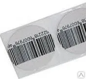 фото Этикетки радиочастотные 40*40мм со штрихкодом 1000эт/рулон